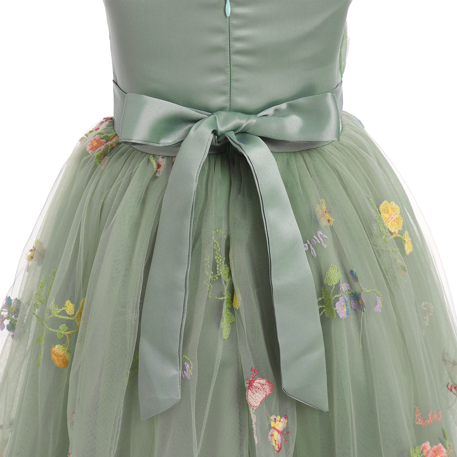 IDOPIP Flower Girl Dress Floral Tulle Ball Gown photo 3