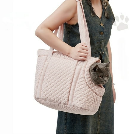 Pet Carrier for Small Dog  Puppy Carrier for Large Cat with Safety Buckles  Breathable Mesh and Soft Cushion  Small Pups Travel Tote Bag for Hiking Traveling Outdoor  Pink