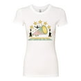 thumbnail image 2 of Wild Bobby All Star Cheerleading Megaphone Girl Sports Women Slim Fit Junior Tee, White, Large, 2 of 5