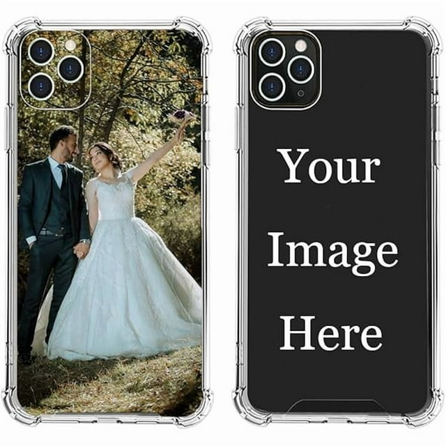 wonima22 Personalized Custom Phone Case for iPhone 17 16 15 12 13 14 11 Pro Max Plus XR X Xs Max Anti-Scratch Shock-Resistant Soft Protective TPU Design Your Own Personalized Picture Photo Case Clear