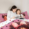 thumbnail image 4 of Castle Fairy Cute Black Girl Twin Comforter Sets 2pcs,Polka Dot Butterfly Bedding Set,Pink,1 Comforter and 1 Pillowcase, 4 of 6