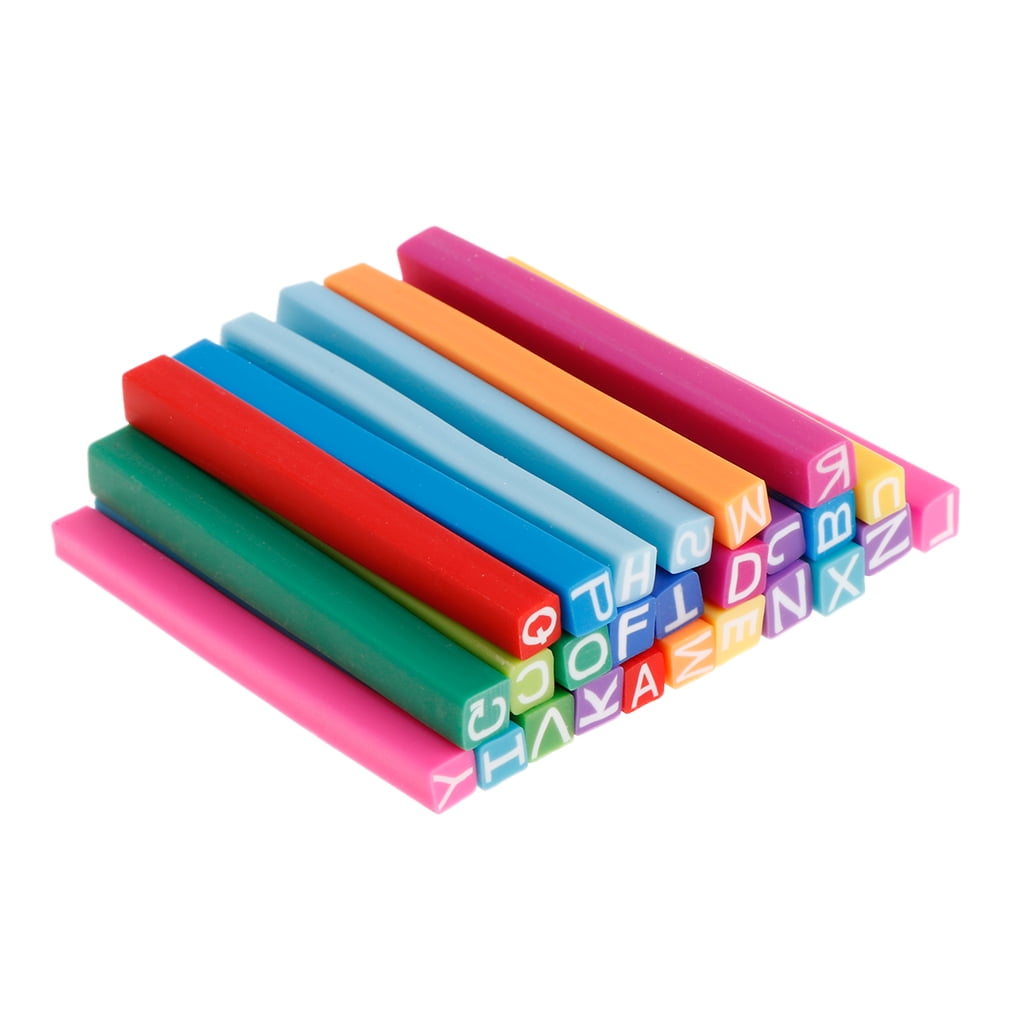 JUNTEX Resin Art Supplies Mini 26 Letter Polymer Clay Bar Clay Crafts