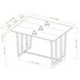 thumbnail image 6 of Pemberly Row 47" Modern Drop-Leaf Wood Dining Table - Dark Walnut / Black, 6 of 6