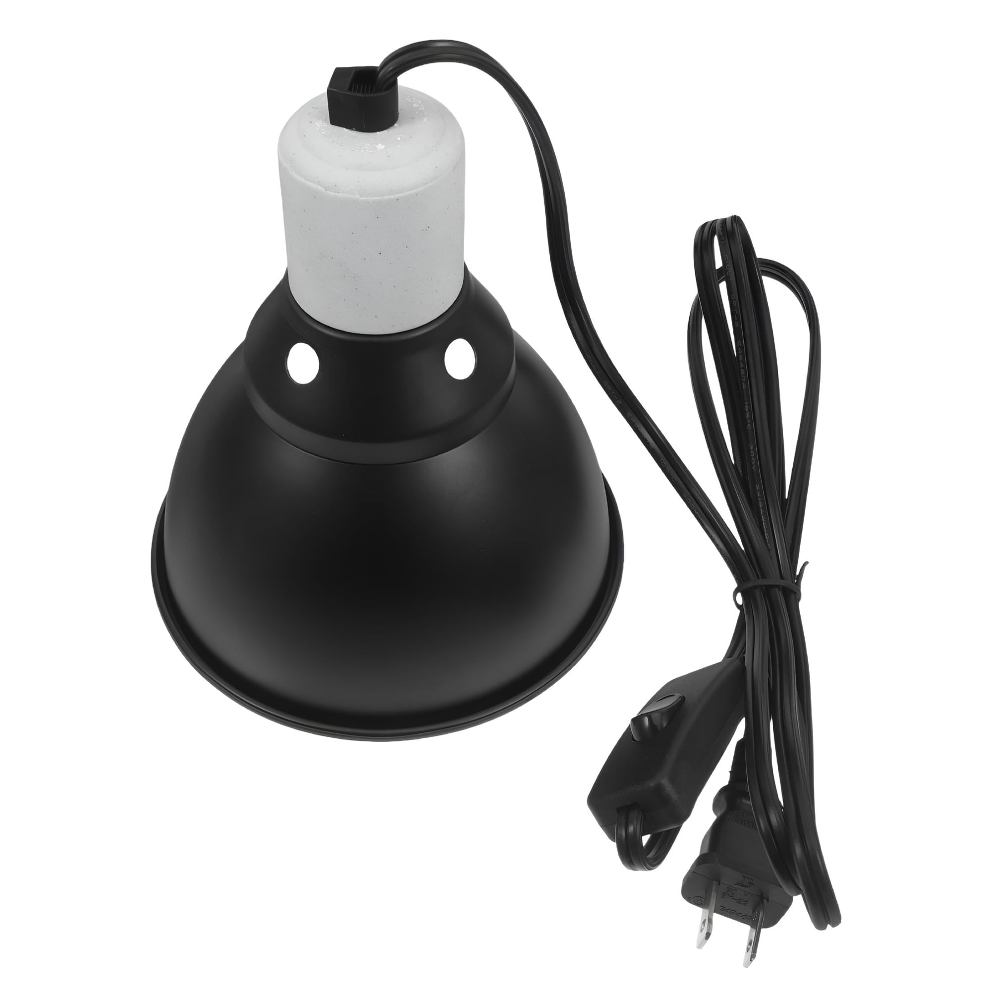 HIBIBUD Reptile Light Fixture 5.5in Reptile Lamp Fixture Optical Reflection Cover Separate Switch Hook Terrarium Light Fixture for Reptile Heats Basking UVB Bulbs