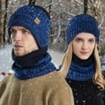 thumbnail image 2 of Hats for Women Winter Hats for Men Men's And Women's Winter Knitted Windproof Hood Scarf Coif Winter Knit Hat Warm Hats for Adult, 2 of 9