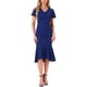 thumbnail image 1 of INSPIRE CHIC Vestidos de Encaje Floral para Mujeres, Vestido de Cóctel Formal de Cola de Pez, Manga Corta, Midi, S Azul Oscuro, 1 of 5