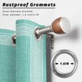 thumbnail image 6 of 2 Panels Outdoor Curtains for Patio Waterproof 54"x84" Bluish Green Retro Greek Key Weatherproof Privacy Outsides Curtains, Greece Ancient Rustic Geometric Grommet Thermal Drapes for Cabana Porch, 6 of 8