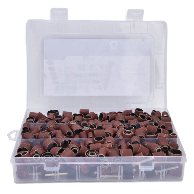 Kit de Tambour de Ponçage, 384 Pcs Manchon de Tambour de Ponçage Ensemble Manchon de Tambour de Ponçage Performance Prouvée