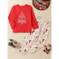 thumbnail image 2 of Wassery Little Girl Christmas Outfits Clothes 3T 4T 5T 6T 7T Kids Girls Letter Print Crew Neck Sweatshirts Sweatpants 2Pcs Baby Girls Christmas Clothing Set, 2 of 9