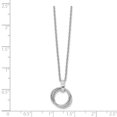 thumbnail image 3 of SS White Ice Three Ring Diamond Necklace 18 Inch, 3 of 3
