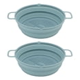 thumbnail image 3 of Fryer Silicone Liner, 2pcs Side Handles V Shaped Nozzle Separate Oil Filtering Air Cooker Silicone Basket  For Ovens For Kitchen, 3 of 8