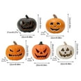 thumbnail image 5 of Sylvtty Halloween Pumpkin Lantern Light Up Pumpkin Ornament with Spooky Curved Face for Halloween Party Indoor Outdoor Decor, 5 of 7