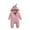 Pink, variant on Boys Cartoon Romper Jumpsuit Cute Baby Outfit Hooded Comfortable Playwear Soft Toddler Clothes