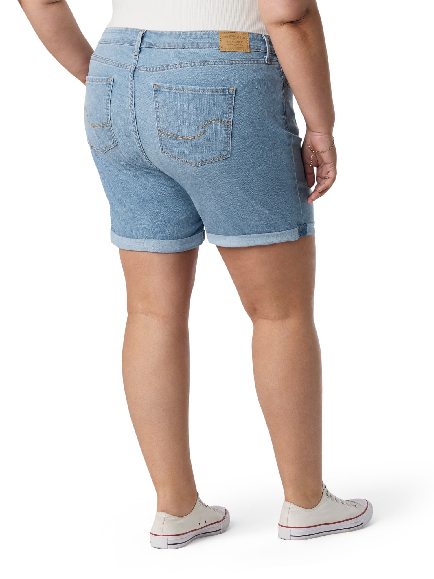 Levi Strauss Signature Women's and Women's Plus Mid Rise 5" Shorts, Sizes 0-26