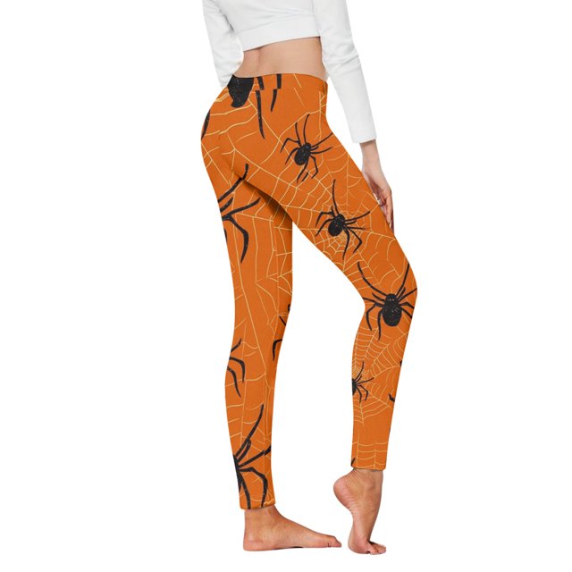 WILLBEST Mallas Deportivas de Yoga Con Estampado de Halloween Para Mujer, Pantalones de Entrenamiento de Control de Cintura Alta Para Mujer, Elásticas y Cómodas Para Fitness Extra Grande
