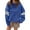 Blue, variant on UJNDER Women's Color Block Drop Shoulder Crewneck Sweatshirt Long Sleeve Loose Fit Autumn Winter Blue L