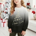 thumbnail image 2 of Lorytime Kids Sweatshirts for Girls Boys Christmas Tree Shirt Crew Neck Long Sleeve Pullover Drop Shoulder Festive Tops, 2 of 7