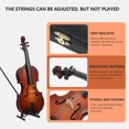 thumbnail image 3 of Baweave Model Violin Educational Toys Musical Instrument Fiddle with Case Mini Red Wood Copper Wire Child, 3 of 6