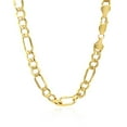 thumbnail image 3 of ARAIYA JEWELRY 10K Yellow Gold 6.60 mm Figaro Chain Chain 24'' for Women or Men, 3 of 6