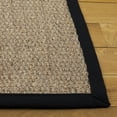 thumbnail image 3 of SAFAVIEH Natural Fiber Maksim Border Area Rug, Natural/Black, 6' x 6' Square, 3 of 10