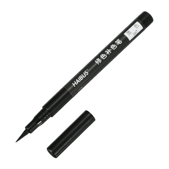 Uxcell 5.71 Inches Fabric Marker Pen, Fabric Brush Point Marker Quick Dry Waterproof for DIY Canvas Denim Linen Clothing Color Repairing, Black