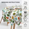 thumbnail image 5 of Easter Tablecloth Round 60 Inch Easter Eggs Table Cloth Gift Cute Bunny Easter Table Clothes Reusable Circle Table Cover for Dining Room Home Decor, 5 of 6