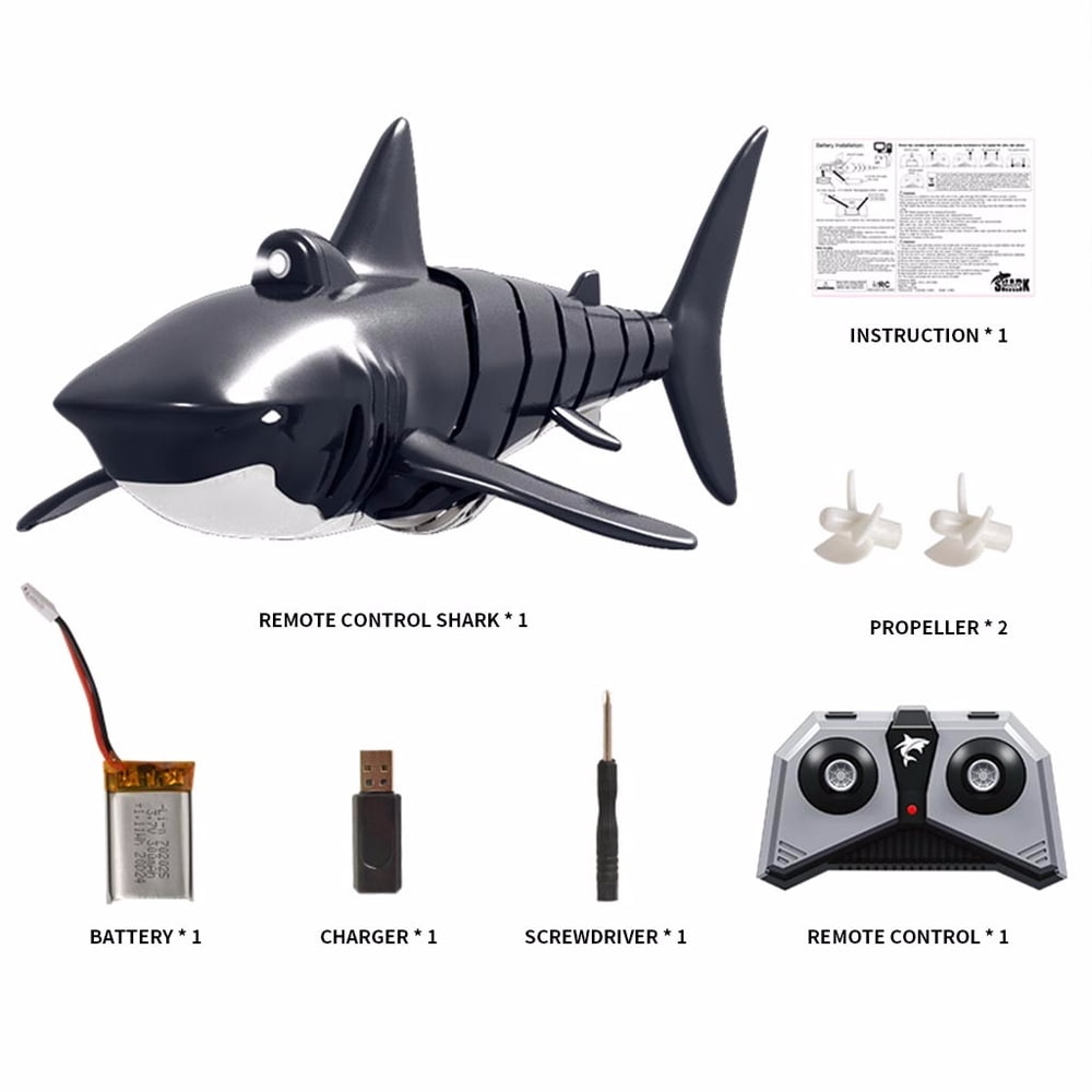 eMart Mini Remote Control Toy Electric RC Fish Boat Shark Swim in Water for K... 