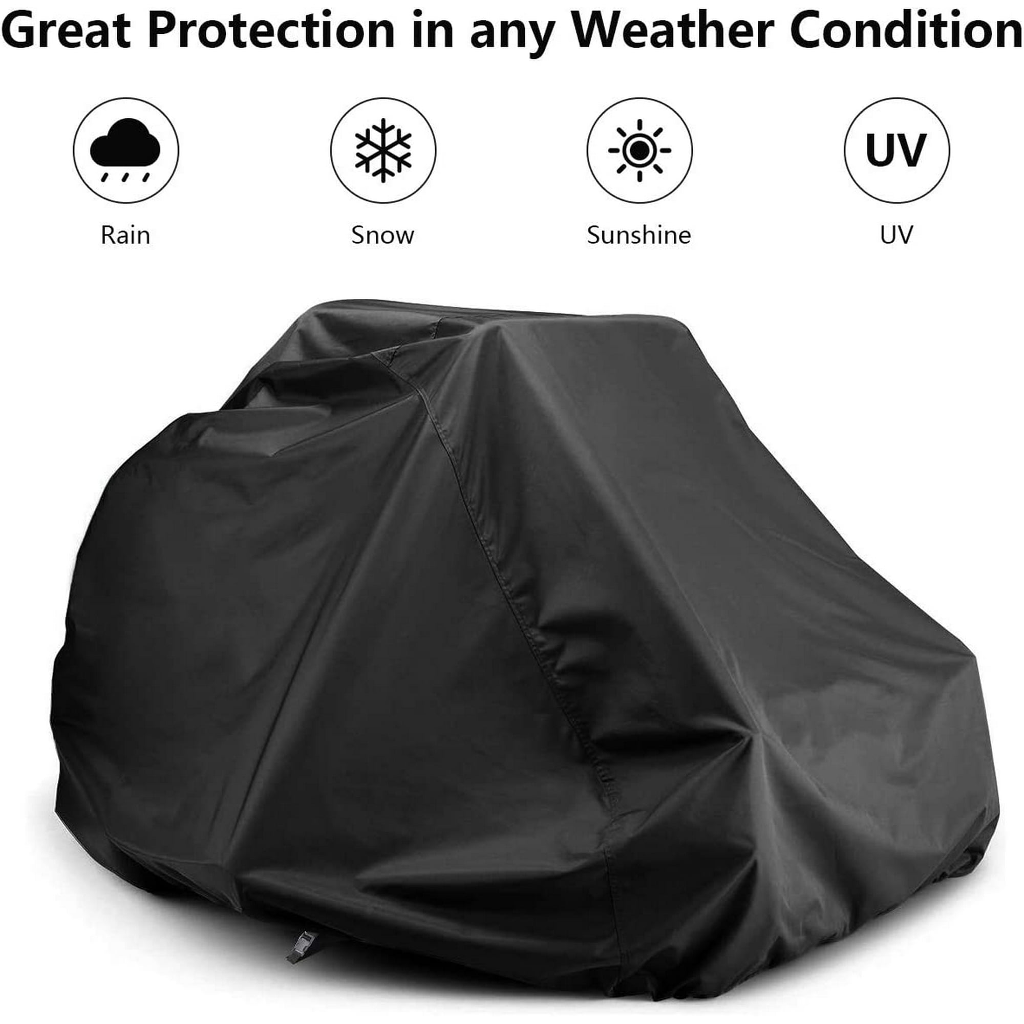 Yeuweold Zero Turn Mower Cover Universal Fit Made Of Heavy Duty 420d Oxford Polyester Weather Resistant Uv Protection With Windproof Buckle Drawstr