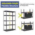 thumbnail image 6 of CRO Decor Heavy Duty 5-Tier Metal Shelving Unit Weight Capacity 2500 Lbs, 6 of 19