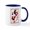 White/Navy Inside, variant on CafePress - Happy Christmas Krampus Mugs - 11 oz Ceramic Mug - Novelty Coffee Tea Cup