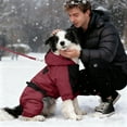 thumbnail image 5 of Insulated Winter Hooded Snowsuit Full Body Coverage Four Legs Adjustable Warm Jacket For Small Dogs, 5 of 6