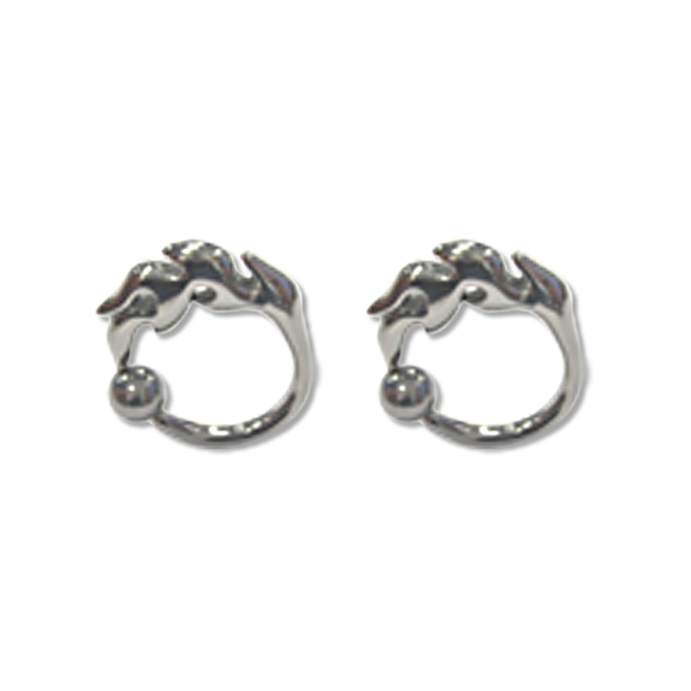 Lex /& Lu Pair of Cast Steel Taper Expander Plug Talon 4G Earrings-145