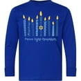 thumbnail image 3 of Inktastic Peace Light Hanukkah Long Sleeve Youth T-Shirt, 3 of 5