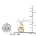 thumbnail image 3 of Dazzlingrock Collection 6X4mm Pear Morganite & Round White Diamond Swirl Infinity Teardrop Pendant for Women with 18 Inch Silver Chain (0.10 ctw, Color I-J, Clarity I1-I2) in 18K Yellow Gold, 3 of 4