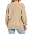 thumbnail image 2 of Vrorvz Womens Sweatshirt Crew Neck Long Sleeve Tops Solid Color Loose Casual Sweatshirts Pullover Top, 2 of 5