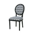 thumbnail image 5 of Noble House Evanora Traditional Fabric Dining Chairs, Navy Blue Chevron, 5 of 12