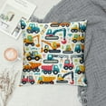 thumbnail image 2 of JRXY Toddler Pillowcase - Pillows - Soft, Durable &amp; Breathable (Construction Trucks) White, 2 of 5