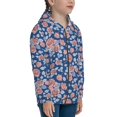 thumbnail image 5 of Naloa Rose Flowers Teenage Zipper Hoodie, Long Sleeve Zip Up Hoodies Casual Jackets Tops for 7-12 Years-Small, 5 of 6