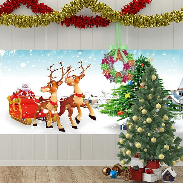 XWSHYW Decoraciones Navideñas El Interior de Navidad, Los Murales de Pared, El Interior, El Exterior, El Interior de Navidad, El Interior de Navidad