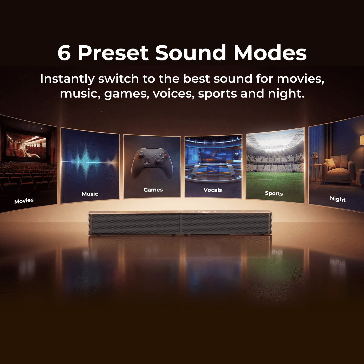 ULTIMEA  Sound Bar With Wireless Subwoofer, 240W, App Control, BassMX & VoiceMX, Soundbar for Smart TV, Bluetooth 6.0, HDMI, Optical, Poseidon R3T