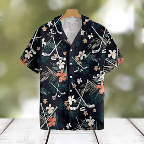 Hockey Hawaiian Shirt For Sports Lover title