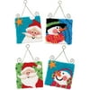 Holiday Friends Ornaments Punch Needle Kit, Set of 4