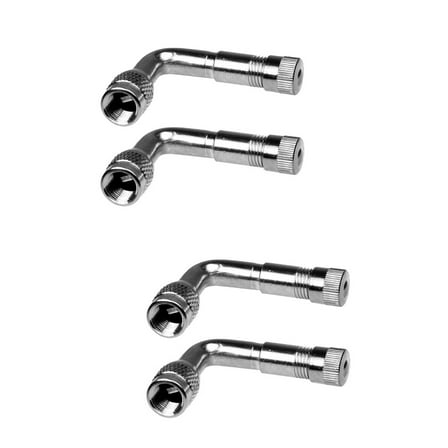 2 Air Valve Extenders Silver Extension