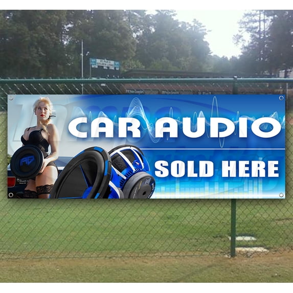 Car Audio 13 oz Vinyl Banner With Metal Grommets