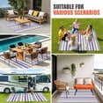 thumbnail image 4 of Purple Grey Stripes Outdoor Rug for Patio/Deck/Porch, Non-Slip Large Area Rug 6 x 9 Ft, Simple Striped Lines Minimalist Modern Indoor Outdoor Rugs Washable Area Rugs, Camping Rug Carpet Runner, 4 of 8