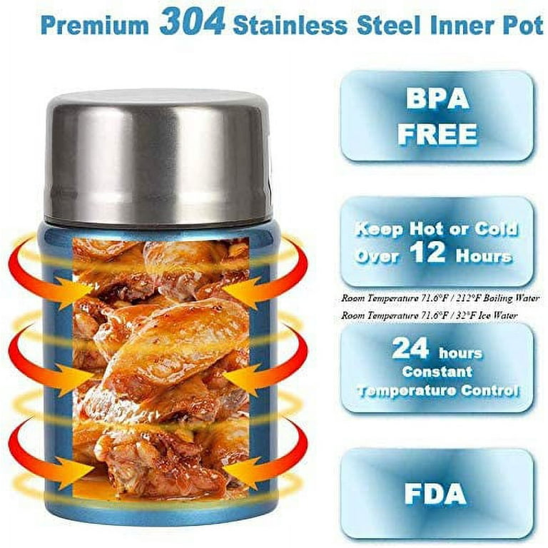 Food Jar,33.82 oz BPA Free Soup Container,Wide Mouth Stainless