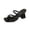 Summer Shoes # Black, variant on Samdudou Slide Sandals for Women Strappy Geometric Block Heel Open Toe Square Toe Slip On Mules Summer Dressy Casual Party Wedding Vacation Ladies Modern Footwear