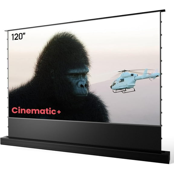 Open Box ALR-F220C 120" Motorized Floor Rising ALR Ultra Short Throw Projector Screen, 4K/8K 3D