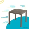 thumbnail image 4 of Mesa De Plastico 75x75 Cm Desmontable Cuadrada BARU cafe 6.49 pulg Pido Todo MSA1-BRU, 4 of 8