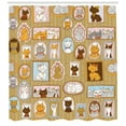 thumbnail image 3 of Ambesonne Cat Shower Curtain, Family Tree of Kitty Humor, 69"Wx84"L, Multicolor, 3 of 3